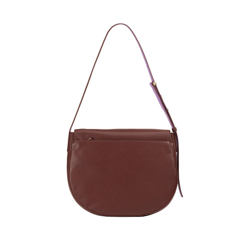 Sac à bandoulière en cuir pour femme Dudu Chocolat