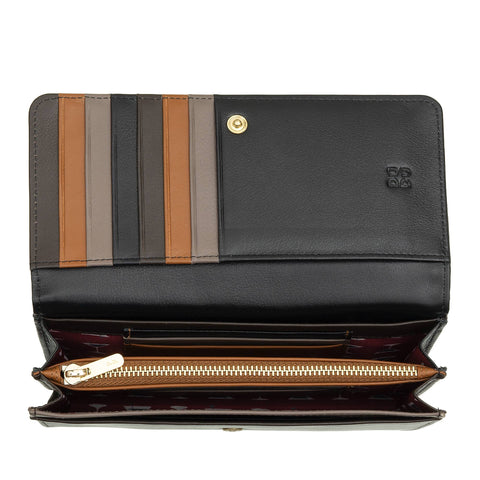 Portefeuille en cuir pour femme Dudu, porte-cartes avec bouton-pression