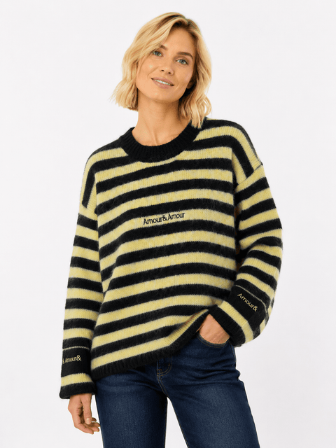 Pull Femme Rayé “Amour & Amour” AP240