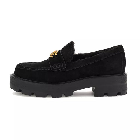 Mocassins Guess Yanikay noirs et dorés pour femme — vue principale