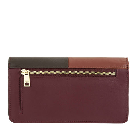 Portefeuille en cuir pour femme Dudu, porte-cartes avec bouton-pression