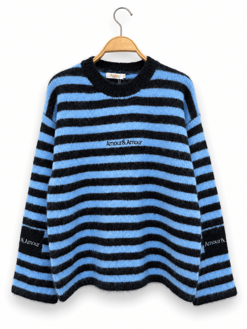 Pull Femme Rayé “Amour & Amour” AP240