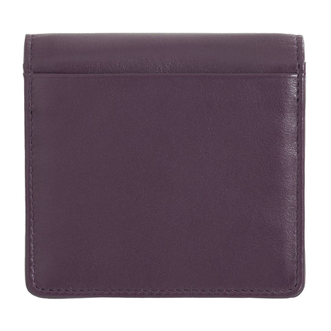 Portefeuille en cuir pour femme Dudu, petit modèle avec bouton-pression, violet profond