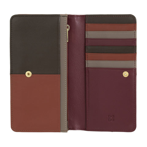 Portefeuille en cuir pour femme Dudu, porte-cartes avec bouton-pression