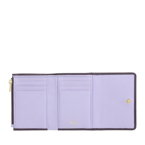 Portefeuille en cuir Dudu pour femme Violet foncé