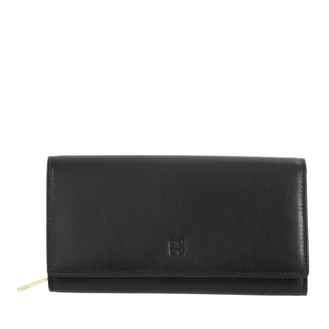 Portefeuille femme en cuir multi-cartes Dudu noir lavande