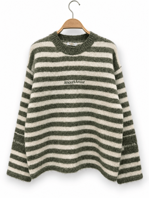 Pull Femme Rayé “Amour & Amour” AP240