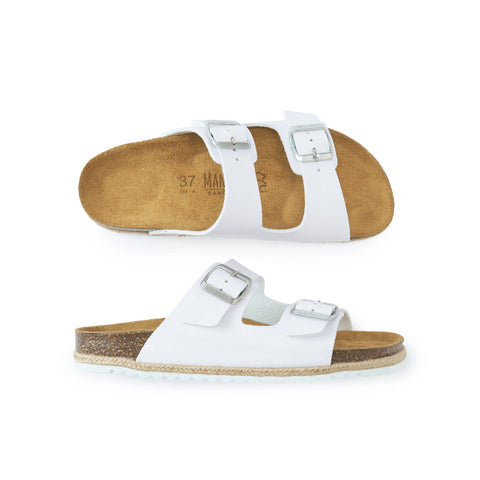 Ciabatta deux bandes blanc - Art.MD6145