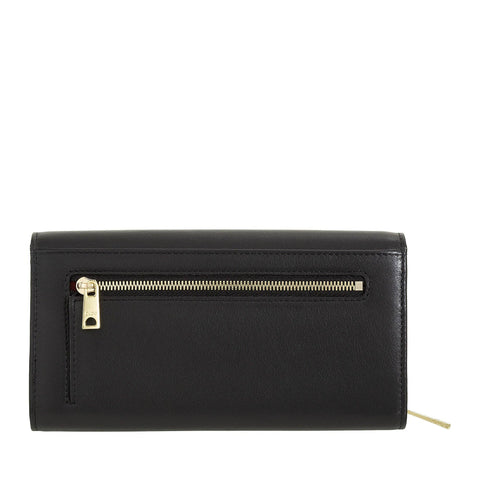 Portefeuille femme en cuir multi-cartes Dudu noir lavande