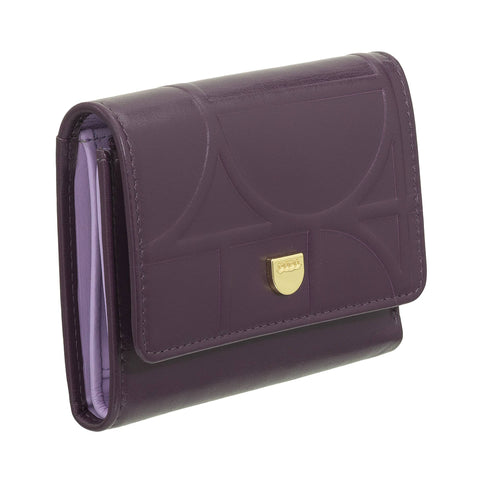 Portefeuille en cuir Dudu pour femme Violet foncé