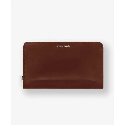 ATELIERS FOURES - Portefeuille Cuir Lisse - Grand Format - PERSÉPHONE - Fauve sportium store