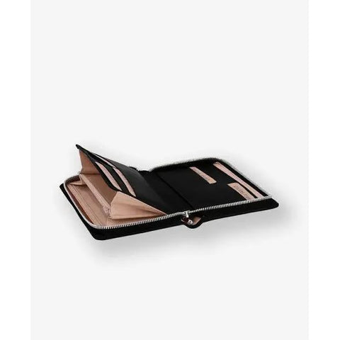 ATELIERS FOURES - Portefeuille Cuir Lisse - Grand Format - PERSÉPHONE - Noir sportium store