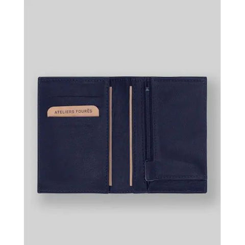 ATELIERS FOURES - Portefeuille Médium - HELIOS - Marine - sportium store