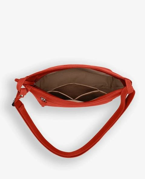 Mini sac seau Ateliers Foures Pandore Orange Confite cuir — Made in France