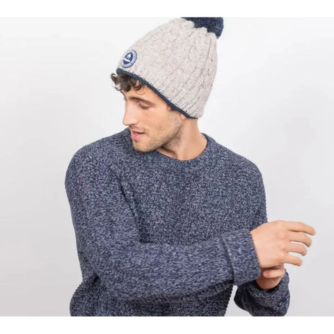 CABAIA - Bonnet + 3 Pompons - doublé polaire - Creamy Gin - Crème sportium store