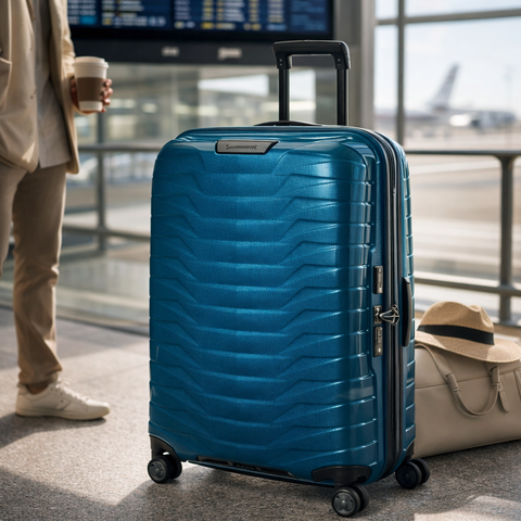 Samsonite - Valise 4 roues - PROXIS - Extensible - 69cm - Bleu Pétrole | Sacs & Style