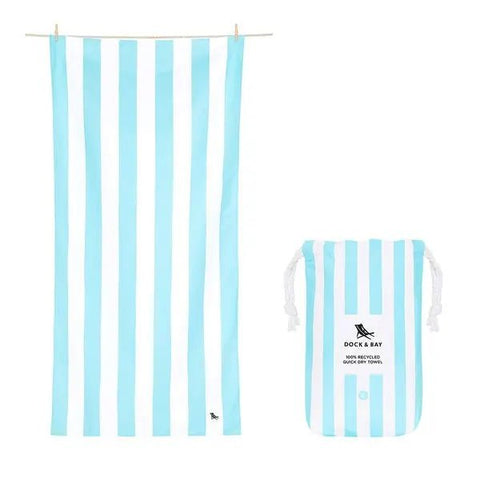 Serviette de plage XL Dock & Bay Bleu Bacatar 200 × 90 cm