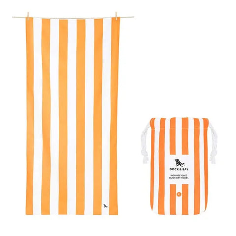 DOCK & BAY - Serviettes de Plage - XL (200x90cm) - Séchage Rapide - Orange Ipanema - sportium store