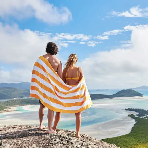 DOCK & BAY - Serviettes de Plage - XL (200x90cm) - Séchage Rapide - Orange Ipanema - sportium store