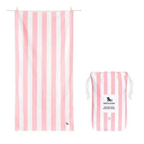 DOCK & BAY - Serviettes de Plage - XL (200x90cm) - Séchage Rapide - Rose Malibu - sportium store