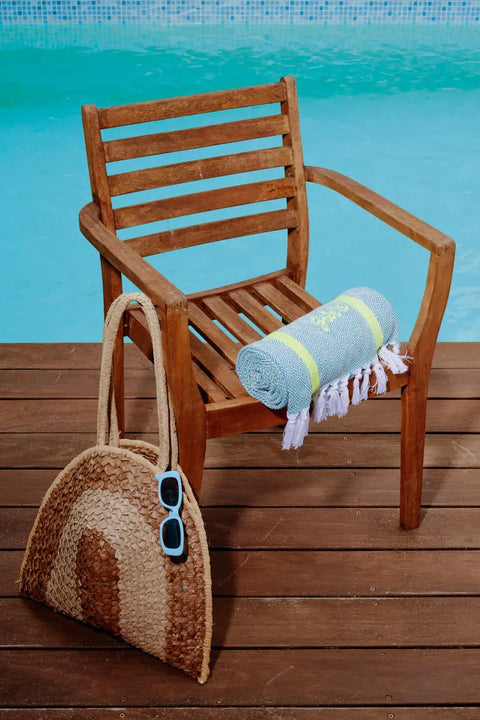GILI'S - Fouta en Coton - vert d’eau - sportium store