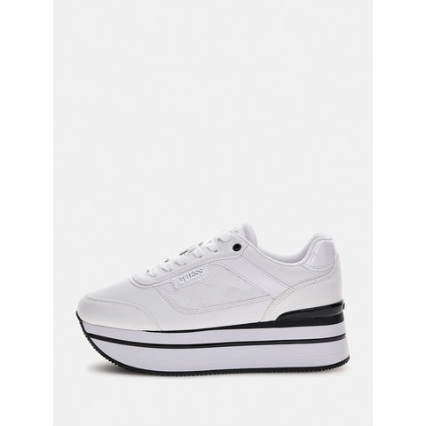 GUESS - Basket Hansini Logo Gaufre - Blanc sportium store