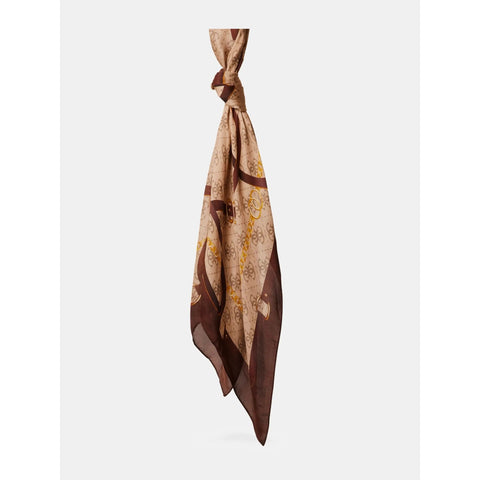GUESS - Foulard Logo 4G - Marron Multi sportium store