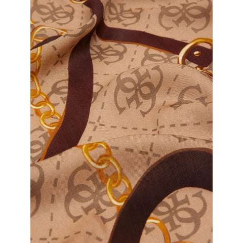 GUESS - Foulard Logo 4G - Marron Multi sportium store