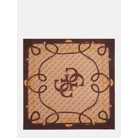 GUESS - Foulard Logo 4G - Marron Multi sportium store