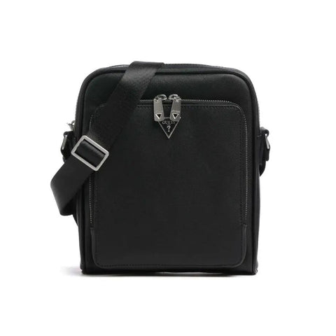 GUESS - Mini sac à bandoulière Milano saffiano - Noir sportium store