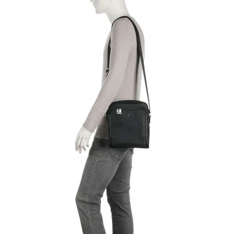 GUESS - Mini sac à bandoulière Milano saffiano - Noir sportium store