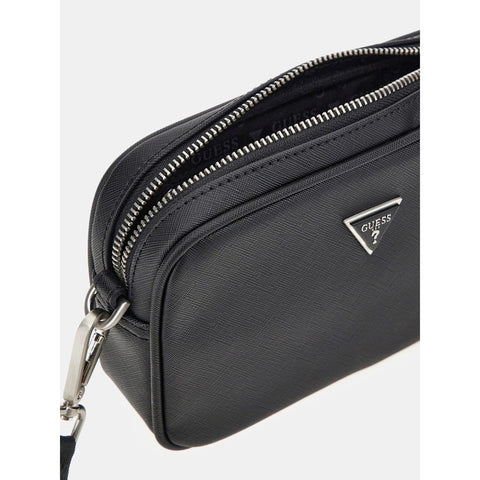 GUESS - Mini sacoche Certosa Saffiano Smart - Noir sportium store