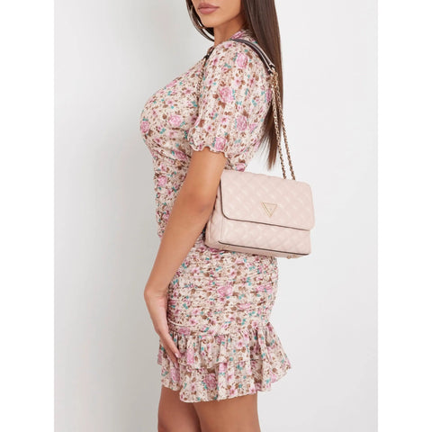 GUESS - Sac à bandoulière Giully surpiqué - Beige sportium store