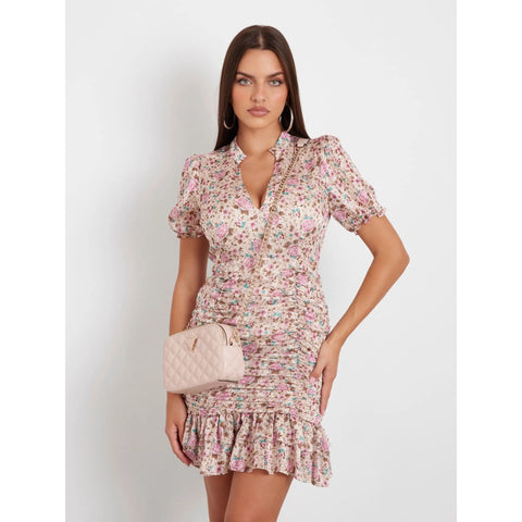 GUESS - Sac à bandoulière Giully surpiqué - Light Beige sportium store