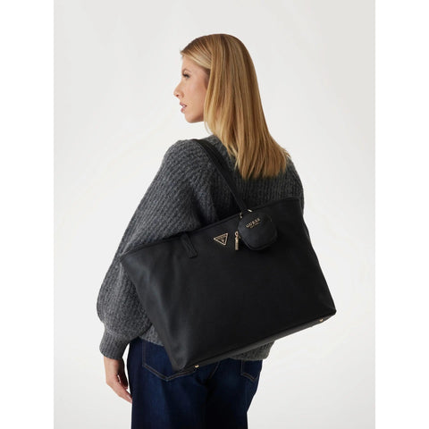 GUESS - Sac cabas Power Play pochette - Noir sportium store