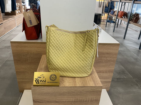 Sac bandoulière jaune Bruno Rossi — élégance italienne