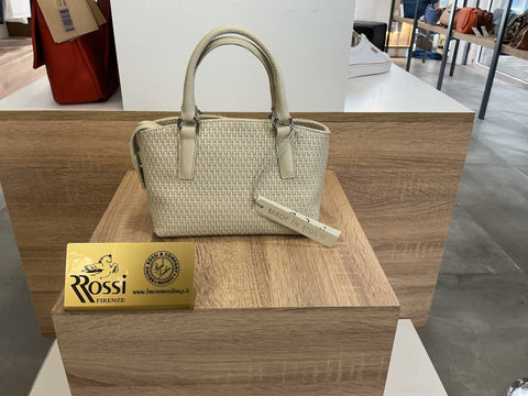 Sac à main Bruno Rossi — vue côté, cuir pleine fleur