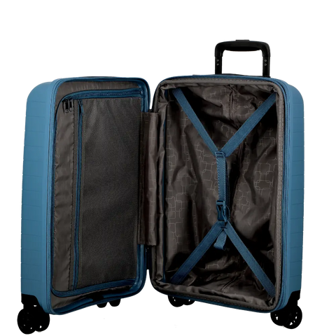 JUMP - Valise 4 roues - STRIPER - Extensible - 55 cm - Bleu sportium V24