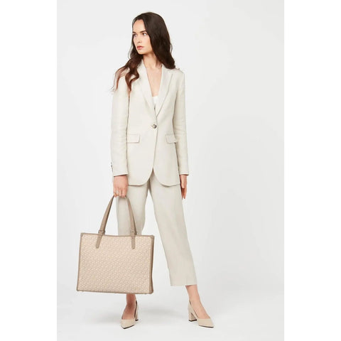 LANCASTER -Grand Sac Cabas Épaule - Beige - sportium store