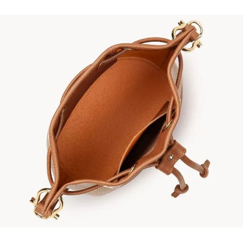 LANCASTER - Petit Sac Seau - Alba Double - Camel sportium store