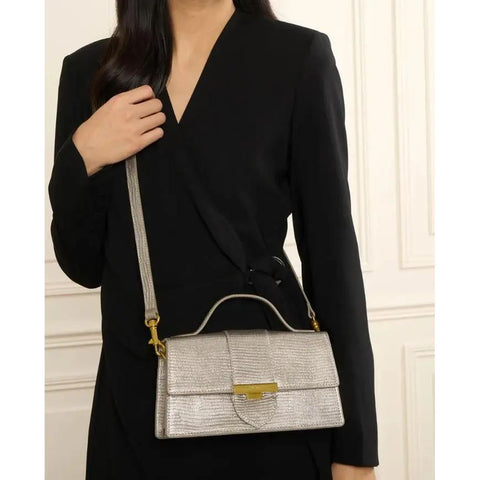 LANCASTER - Sac Baguette à Rabat - Exo Ily - Champagne lézard sportium store