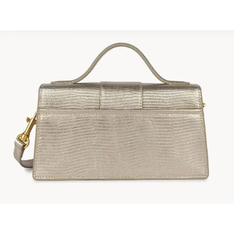 LANCASTER - Sac Baguette à Rabat - Exo Ily - Champagne lézard sportium store