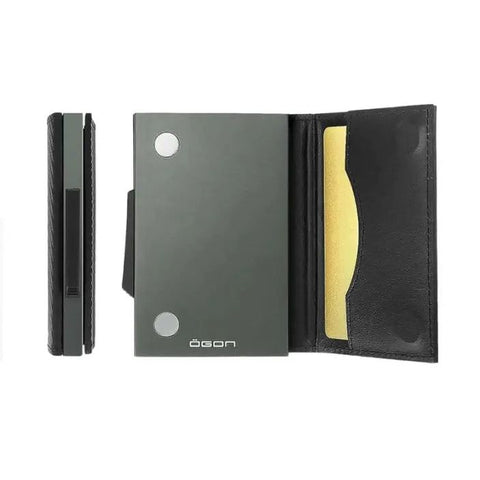 OGON DESIGN - Porte cartes - Cascade Zipper - Carbon Titanium - sportium store