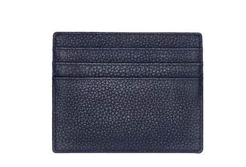 Porte-cartes Hugo Boss grainé bleu marine — vue de profil