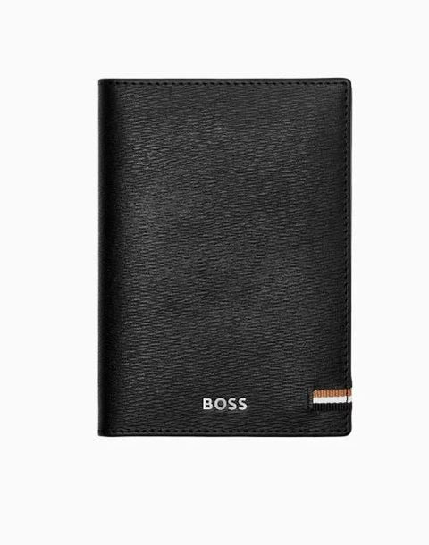 Porte-passeports Hugo Boss Iconic Black — vue de face