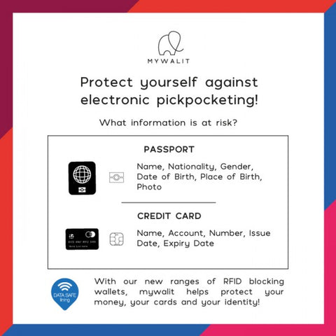 Portefeuille Mywalit Deux Volets avec Pochette Sangria Multi RFID