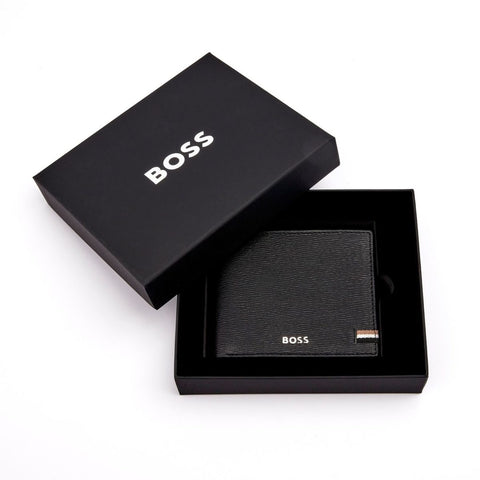 Portefeuille porte-monnaie Hugo Boss avec flap Iconic Black — vue principale