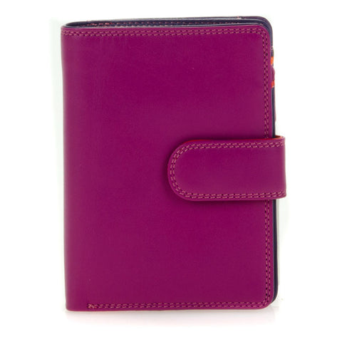 Portefeuille Mywalit à bouton-pression moyen format Sangria Multi