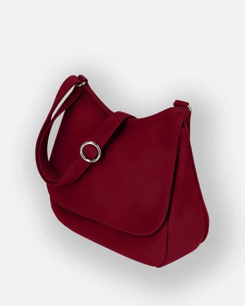 Sac bandoulière Ateliers Fourès Artémis bordeaux cuir pleine fleur — vue principale