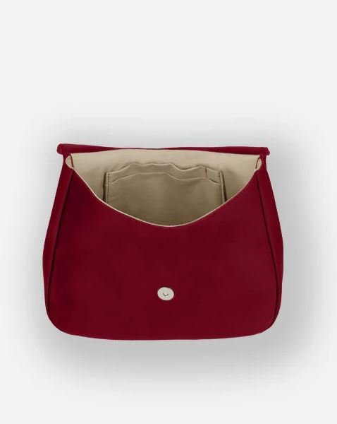 Sac bandoulière Ateliers Fourès Artémis bordeaux — détail rabat aimanté
